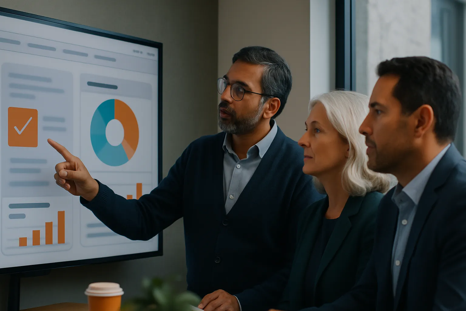 Salesforce developer demonstrating CRM changes to sales leaders