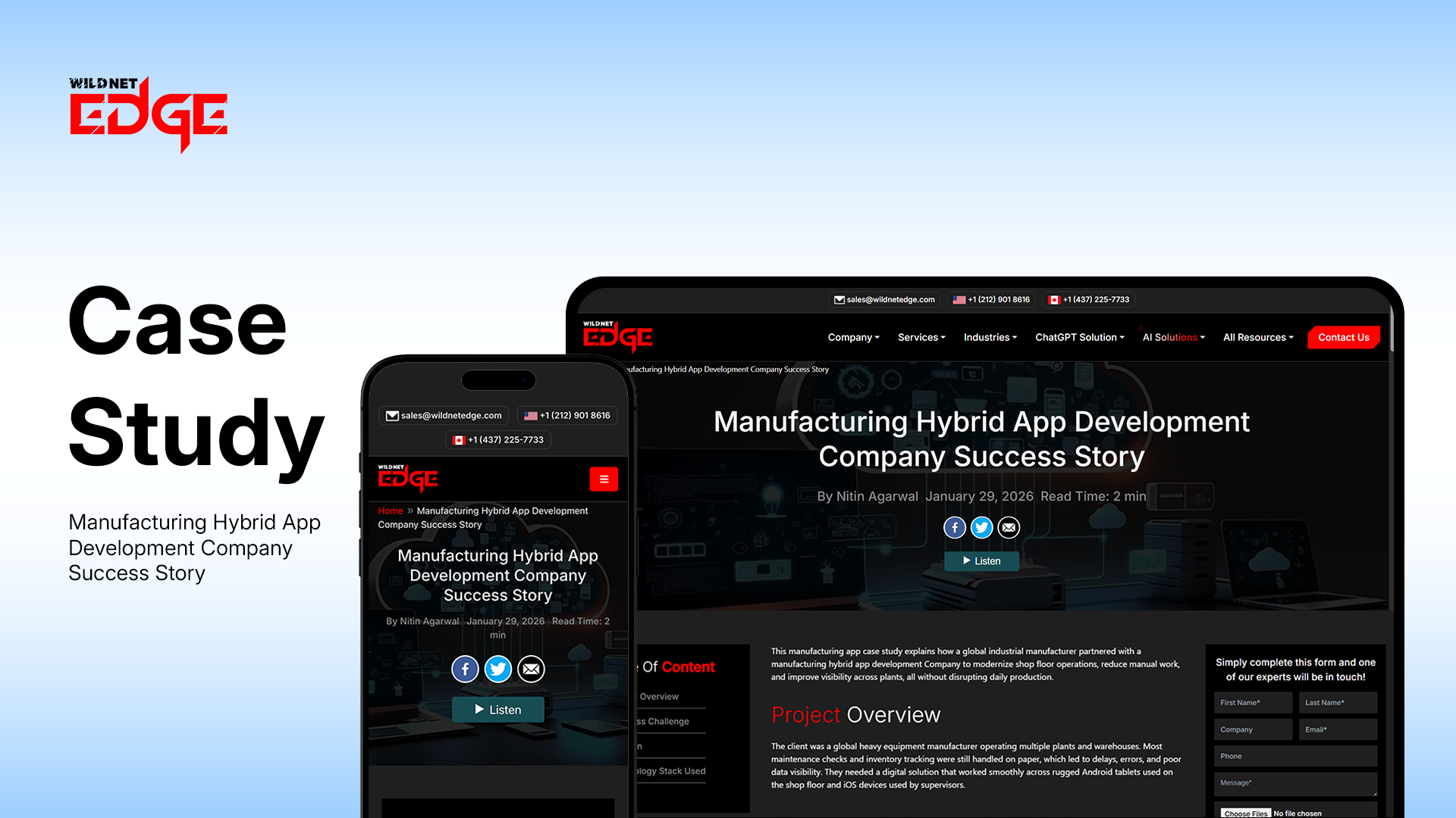 manufacturing hybrid app development Company