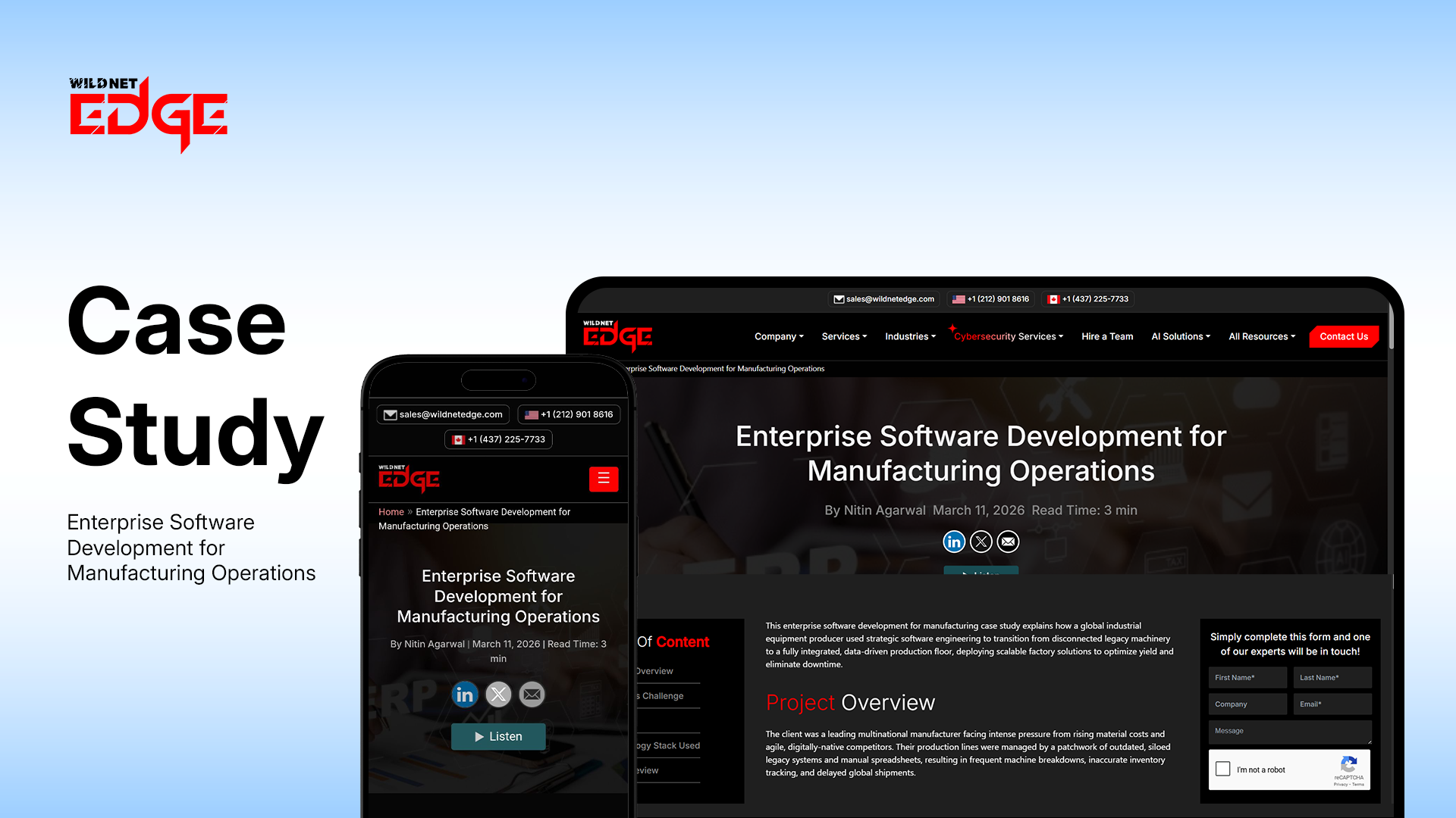 enterprise software development for manufacturing