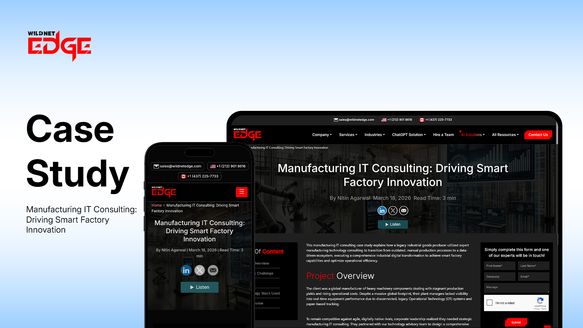 Manufacturing IT Consulting
